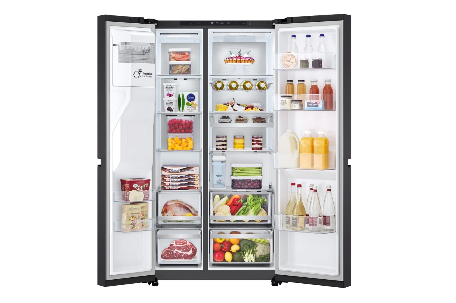 Interno con cibo frigorifero GSLE91EVAB